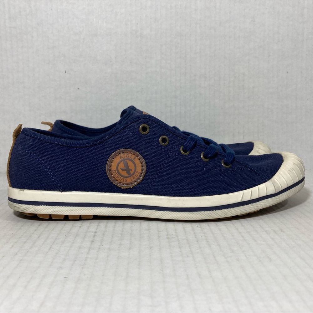 Aigle Classic Casual Comfort Chic Fashion Denim Canvas Sneakers Shoes Wmn Sz 6.5